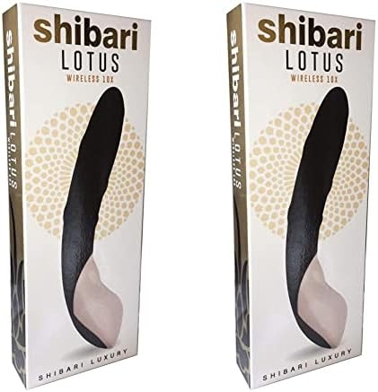 Shibari Lotus, Luxury Wireless 10x Vibrator, Dual Motors, High-Grade Silicone Design, Black (Pack of 2)