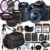 Canon EOS Rebel T7 DSLR Camera w/EF-S 18-55mm F/3.5-5.6 Zoom Lens + 55-250mm f/4-5.6 is STM Lens + 128GB Memory,Case, Tripod, Spare Battery – Professional Photo Accesory Bundle