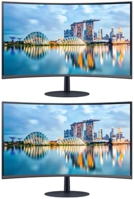 SAMSUNG S39C 32-inch 1080P FHD Curved IPS LCD Monitor, 2-Pack Bundle with FreeSync, HDMI, DisplayPort, Speaker (S32C394EAN)