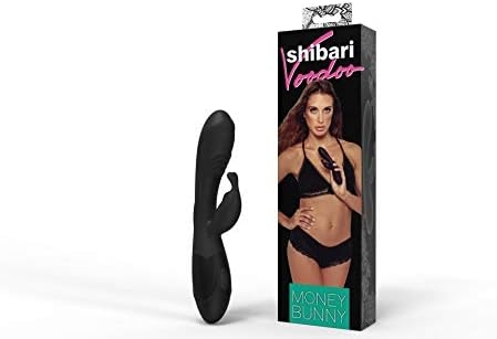 Voodoo Money Bunny, 10 Vibration Frequencies, High-Grade Silicone, USB Rechargeable, Rabbit Vibrator (Black); Personal Handheld Vibrating Wand, Massage Toy for Women