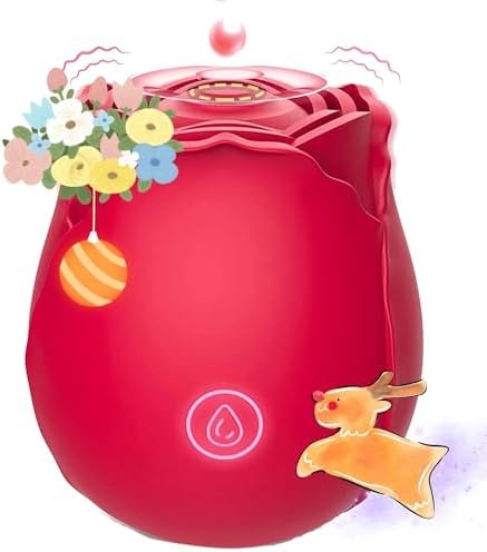2024 Upgraded Roses Shape Mini Quiet Tool Toy for 10 Modes Waterproof Stimulator for Women Holiday Gift for Women F07