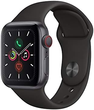 Apple Watch Series 5 (GPS + Cellular, 44mm) – Space Gray Aluminum Case with Black Sport Band