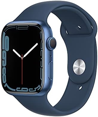 Apple Watch Series 7 [GPS 45mm] Smart Watch w/Blue Aluminum Case with Abyss Blue Sport Band. Fitness Tracker, Blood Oxygen & ECG Apps, Always-On Retina Display, Water Resistant