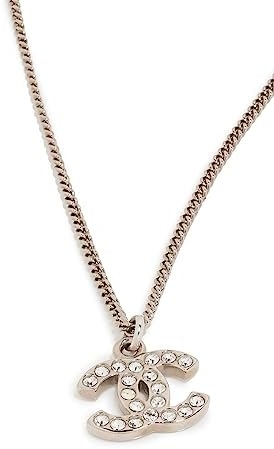 CHANEL Women’s Pre-Loved Mini Crystal CC Pendant Necklace