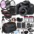 Canon EOS 2000D / Rebel T7 DSLR Camera w/EF-S 18-55mm F/3.5-5.6 Zoom Lens + 128GB Memory,Case, Tripod, Spare Battery – Professional Photo Accesory Bundle
