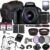 Canon EOS 4000D (Rebel T100) DSLR Camera w/18-55mm F/3.5-5.6 Zoom Lens + 2X 64GB Memory + Case + Filters + Tripod + More (35pc Bundle)