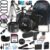 Canon EOS M50 Mark II Mirrorless Digital Camera with 15-45mm Lens + 128GB Memory + LED Video Light + Microphone + Back Pack + Steady Grip Pod + Tripod + Filters + Software + More (36pc Bundle)