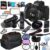 Canon EOS M50 Mark II with 15-45mm Lens Content Creator Kit – 64GB Extreme Speed Memory, LED Video Light, Microphone, Tripod, Remote, Vlogging Editing Software + More (36pc Bundle)