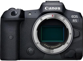 Canon EOS R5 Full-Frame Mirrorless Camera – 8K Video, 45 Megapixel Full-Frame CMOS Sensor, DIGIC X Image Processor, Up to 12 fps Mechanical Shutter (Body Only)