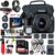 Canon EOS Rebel T100 / 4000D DSLR Camera with 18-55mm Lens + 4K Monitor + Mic + Headphones + 2 x 64GB Card + Filter Kit + Case + Photo Software + 3 x LPE10 Battery + More (Renewed)