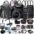 Canon EOS Rebel T100 DSLR Camera w/EF-S 18-55mm F/3.5-5.6 Zoom Lens + 75-300mm F/4-5.6 III Lens+ 64GB Memory Cards, Professional Photo Bundle (42pc Bundle)