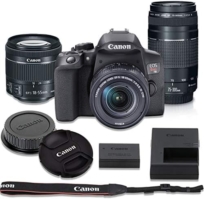 Canon EOS Rebel T8i DSLR Camera with 18-55mm Lens Bundle + Canon 75-300mm III Lens Included with Manufacturer Accessories – 1 Year Canon USA Warranty