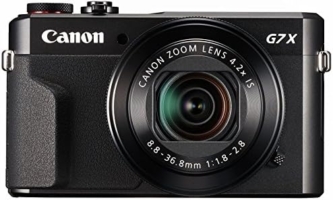 Canon PowerShot Digital Camera [G7 X Mark II] with Wi-Fi & NFC, LCD Screen, and 1-inch Sensor – Black, 100-1066C001