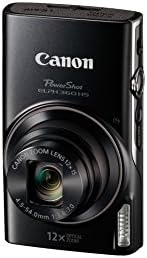 Canon PowerShot ELPH 360 Digital Camera w/ 12x Optical Zoom and Image Stabilization – Wi-Fi & NFC Enabled (Black)