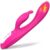G Spot Rabbit Vibrator with Heating Function and Bunny Ears for Clitoris G-spot Stimulation,Waterproof Dildo 9 Powerful Vibrations Dual Motor Stimulator Women or Couple Fun(Red)