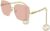 Gucci GG0724S Gold/Pink 61/18/135 women Sunglasses