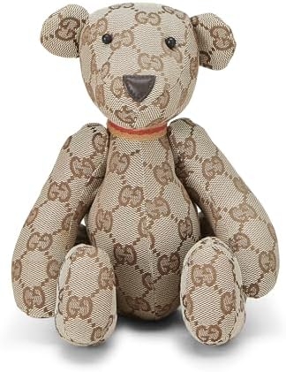 Gucci, Pre-Loved Beige Guccissima Canvas Teddy Bear, Brown