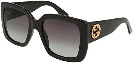 Gucci Square Sunglasses GG0141SN 001 Black/Gold 53mm 0141