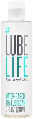 Lube Life Water-Based Toy Lubricant, Toy-Safe lube for Men, Women and Couples, Non-Staining, 8 Fl Oz