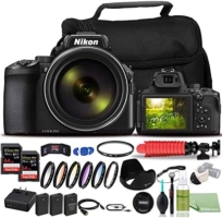 Nikon COOLPIX P950 Digital Camera – Bundle – (26532) + Color Multicoated 6pcs Filter Set + 2X EN-EL20 Battery + 2X SanDisk?Extreme PRO 64GB Card + Large Case + 12 Inch Flexible Tripod + More