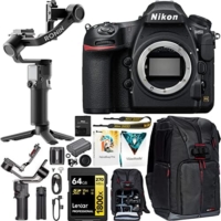 Nikon D850 Full Frame DSLR 4K FX Format Camera Body 1585 Filmmaker’s Bundle Including DJI RS 3 Mini Gimbal Stabilizer Kit + Deco Gear Photography Backpack + 64GB High Speed Card & Software