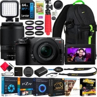 Nikon Z30 Mirrorless Camera with 2 Lens Kit NIKKOR Z DX 16-50mm F3.5-6.3 VR and 50-250mm F4.5-6.3 VR Bundle 1743 w/Deco Gear Photography Backpack + LED + Filter Kit + Tripod + Software & Accessories