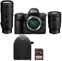 Nikon Z8 Full-Frame Mirrorless Camera with 45.7MP Sensor with 4K UHD Video Capability Bundle with NIKKOR Z 24-70mm f/2.8 S – Z 70-200mm f/2.8 VR S Lens, Camera Bag, and 128 GB Memory Card (5 Items)