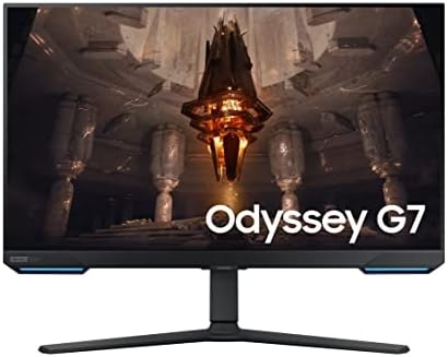 SAMSUNG 28” Odyssey G70B Series 4K UHD Gaming Monitor, IPS Panel, 144Hz, 1ms,  HDR 400, G-Sync and FreeSync Premium Pro Compatible, Ultrawide Game View, LS28BG702ENXGO, Black