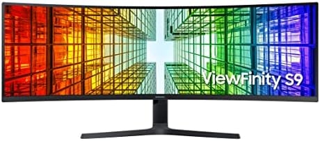 SAMSUNG 49″ S95UA Super Ultrawide Dual QHD Monitor, 4ms, QLED, HDR400, USB-C, USB Hub, 120Hz, Height Adjustable Stand, LS49A950UINXZA, 2022, Charcoal Black
