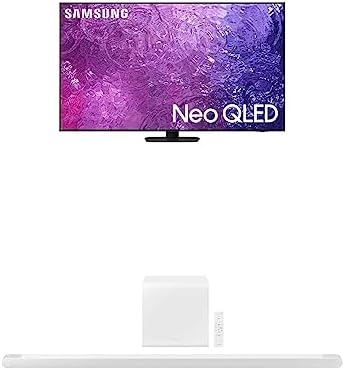 SAMSUNG 75-Inch Class Neo QLED 4K QN90C Series Neo Quantum HDR+, Dolby Atmos, (QN75QN90C, 2023 Model) HW-S801B Soundbar w/Wireless Dolby Atmos DTS:X 2022