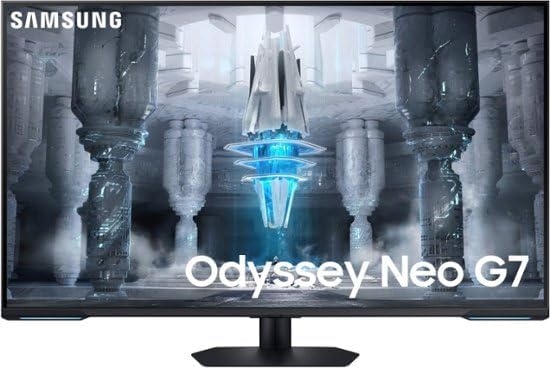 SAMSUNG – Odyssey Neo G7 43″ Mini 4K UHD 1ms AMD FreeSync Premium Pro Smart Gaming Monitor with HDR600 – Black LS43CG700NNXZA