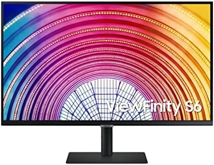 SAMSUNG S60UA Series 24-Inch Viewfinity WQHDComputer Monitor, 75Hz, IPS Panel, USB-C, HDR10 (1 Billion Colors), Height Adjustable Stand, TUV-Certified Intelligent Eye Care (LS24A600UCNXGO)