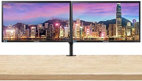 SAMSUNG SE450 Series S27E450D 27 Inch 1080p Full HD LED-Backlit LCD Business 2-Pack Monitor Bundle with VGA, DVI, DisplayPort, USB, and Desk Mount Clamp Dual Monitor Stand