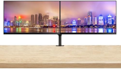 SAMSUNG T45F 24-inch 1080P FHD Borderless IPS LCD Professional Monitor, 2-Pack Bundle with FreeSync, DisplayPort, HDMI, USB Hub, Speaker, Desk Mount Dual Monitor Stand (F24T450FZN)