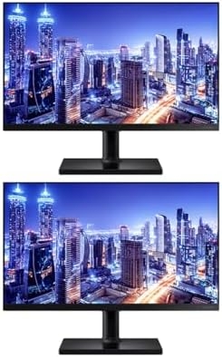 SAMSUNG T45F 27-inch 1080P FHD Borderless IPS LCD Professional Monitor, 2-Pack Bundle with FreeSync, DisplayPort, HDMI, USB Hub (F27T450FQN)