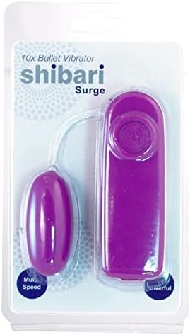 Shibari Surge Vibrator Bullet, Adult Sex Toy for Men Women and Couples, 10 Vibrating Pulse Patterns, Egg Vibrator, Easy to Use, Small, Portable, Quiet, Discreet, Water Resistant, Made of ABS (Purple)