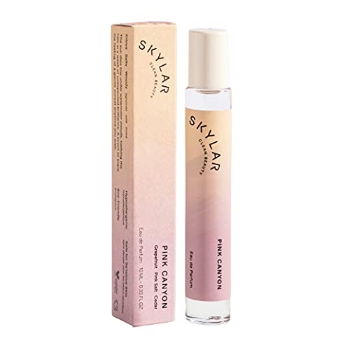 Skylar Pink Canyon Eau de Perfume – Hypoallergenic & Clean Perfume for Women & Men, Vegan & Safe for Sensitive Skin – Woody Citrus Perfume with Notes of Grapefruit, Pink Salt & Cedar – (10mL /0.33 Fl oz)