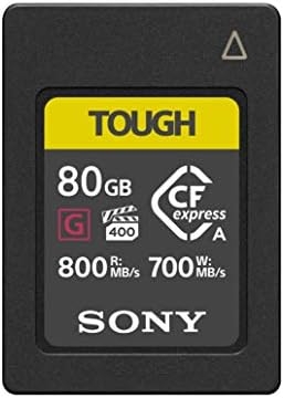 Sony 80GB Tough CFexpress Type A Flash Memory Card – VPG400 High Speed G Series with Video Performance Guarantee (Read 800MB/s and Write 700MB/s) – CEA-G80T