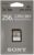 Sony E series SDXC UHS-II Card 256GB, V60, CL10, U3, Max R270MB/S, W120MB/S (SF-E256/T1), Black, Small