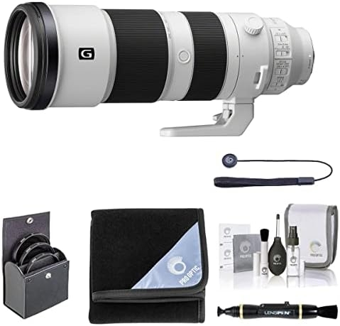 Sony FE 200-600mm f/5.6-6.3 G OSS Lens for Sony E, Bundle with ProOptic 95mm Filter Kit, Lens Wrap, Lens Cleaner, Cleaning Kit, Universal Lens Cap Tether