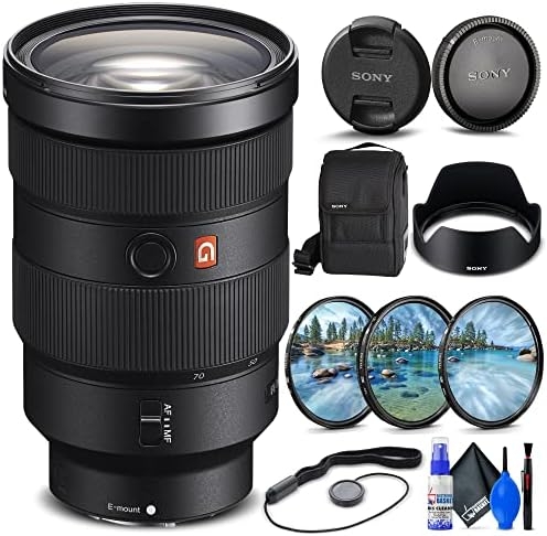 Sony FE 24-70mm f/2.8 GM Lens (SEL2470GM) + Filter Kit + Lens Cap Keeper + Cleaning Kit + More (Renewed)