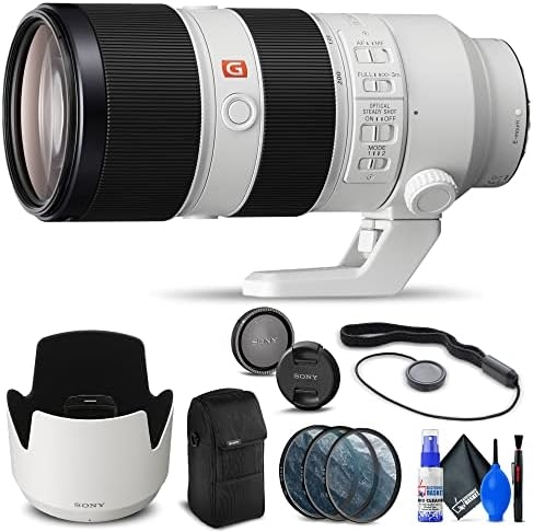 Sony FE 70-200mm f/2.8 GM OSS Lens (SEL70200GM) + Filter Kit + Lens Cap Keeper + Cleaning Kit + More (Renewed)