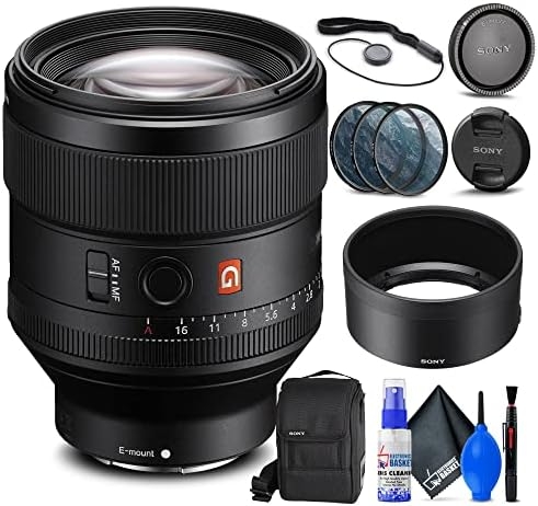 Sony FE 85mm f/1.4 GM Lens (SEL85F14GM) + Filter Kit + Lens Cap Keeper + Cleaning Kit + More (Renewed)