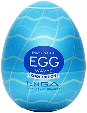 TENGA EGG-013C Wavy II Cool Edition Easy Beat Egg Portable Male Masturbator