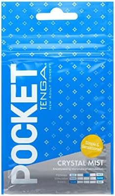 TENGA POT-005 Crystal Mist Pocket TENGA Portable Male Masturbator, Blue