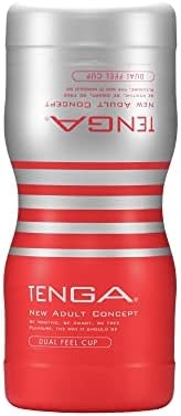 TENGA TOC-204 Dual Sensation Pre-Lubricated Male Masturbator Vacuum Cup with Powerful Suction Red