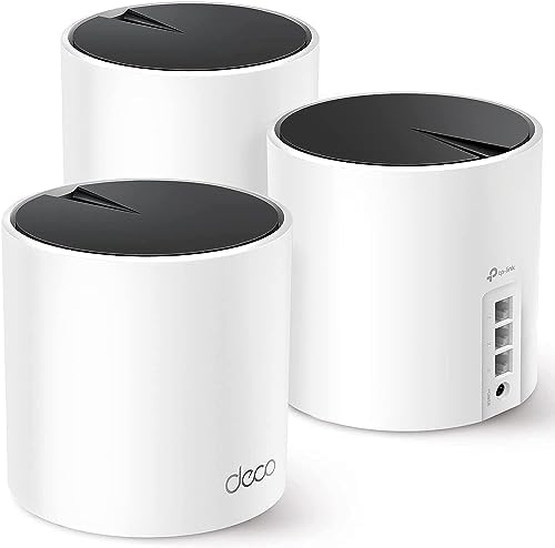 TP-Link Deco AX3000 WiFi 6 Mesh System(Deco X55) – Covers up to 6500 Sq.Ft. , Replaces Wireless Router and Extender, 3 Gigabit ports per unit, supports Ethernet Backhaul (3-pack)