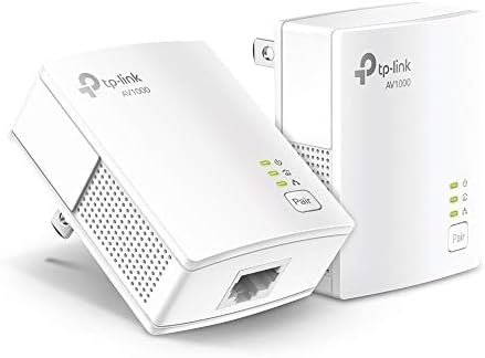 TP-Link Powerline Ethernet Adapter Starter Kit – AV1000 Gigabit Port, Plug&Play, Ethernet Over Power, Nano Size, Ideal for Smart TV, Online Gaming, Wired Connection Only (TL-PA7017 KIT)