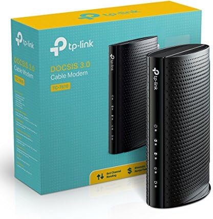 TP-Link TC-7610 DOCSIS 3.0 (8×4) Cable Modem. Max Download Speeds Up to 343Mbps. Certified for Comcast XFINITY, Spectrum, Cox, and more. Separate Router is Needed for Wi-Fi