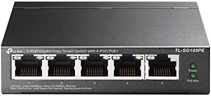 TP-Link TL-SG105PE | 4 PoE+ Port @65W | Easy Smart | Plug & Play | 3 Year Manufacturer Warranty | Shielded Ports | Support QoS, Vlan, IGMP and Link Aggregation